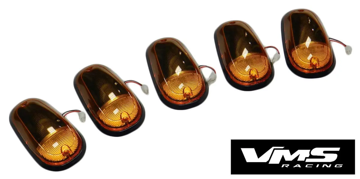 03-16 Dodge Ram 2500 3500 Amber Led Amber Cab Roof Lights 5 Piece Set With Wiring Harness 1