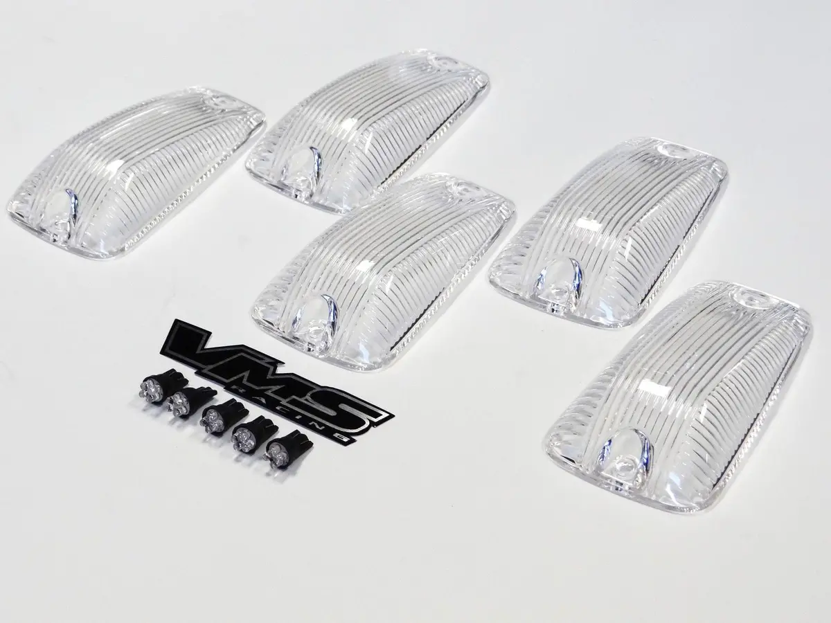 1988-2000 Chevy Gmc Led Cab Roof Marker Lenses And Led Bulbs Clear 1