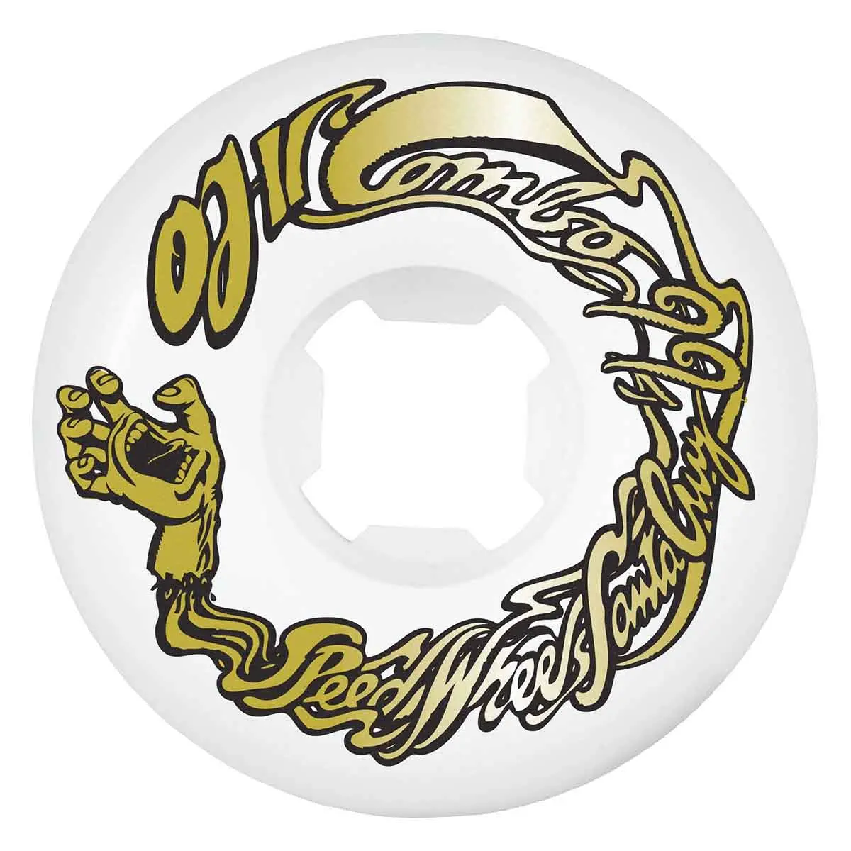 Oj - Combos Gold/White 60Mm 99A Skateboard Wheels 1