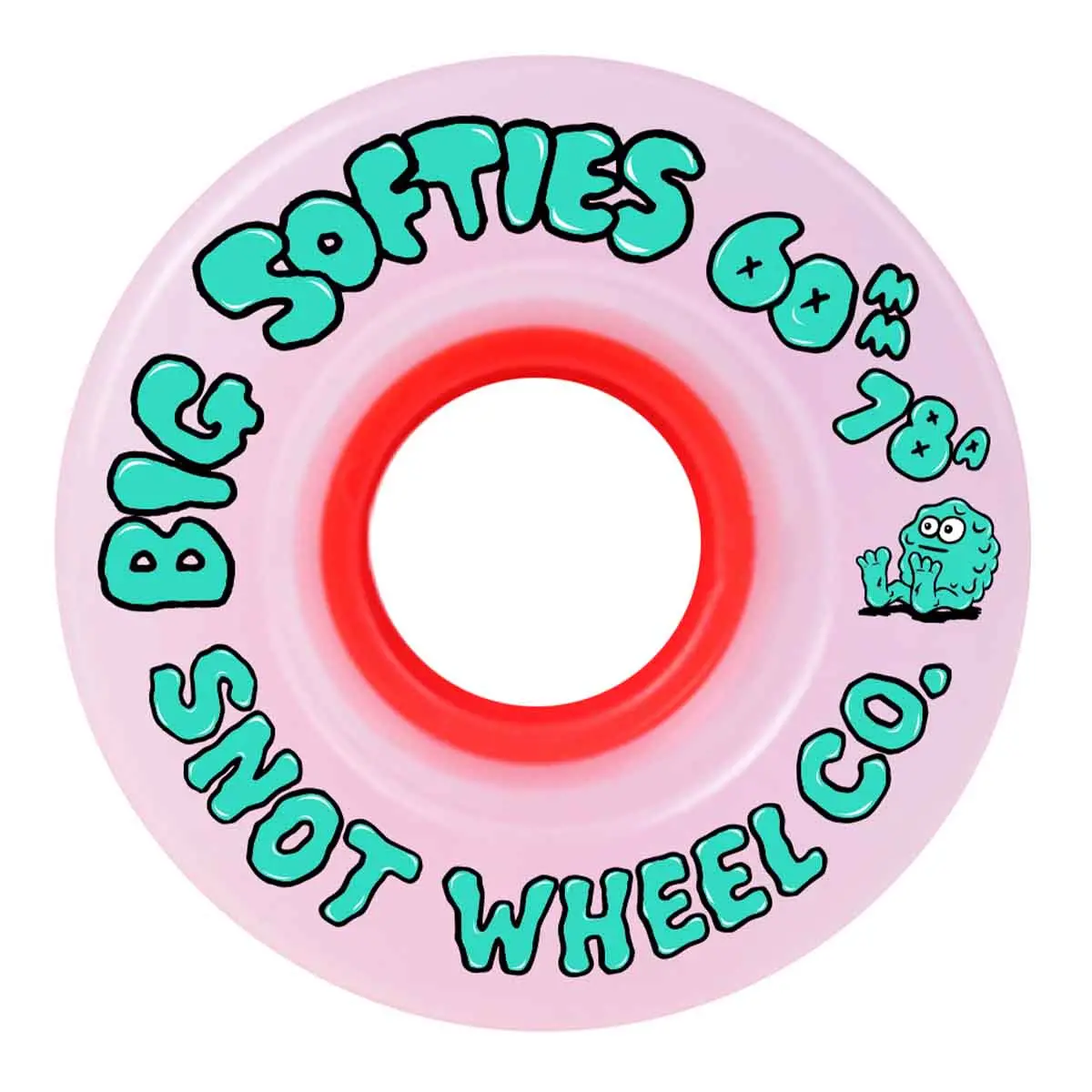 Snot - Big Softies Pink/Orange 60Mm 78A Skateboard Wheels 1