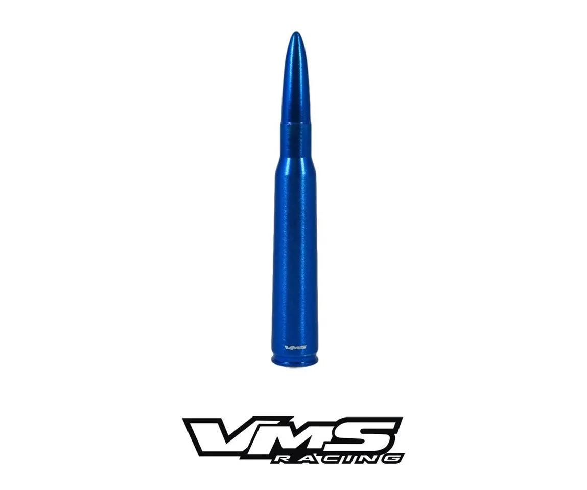 1 Piece 50 Caliber Cal Bullet Style Aluminum Short Antenna Kit Blue 5.5" Inches Long // Part # Sa033bl 1