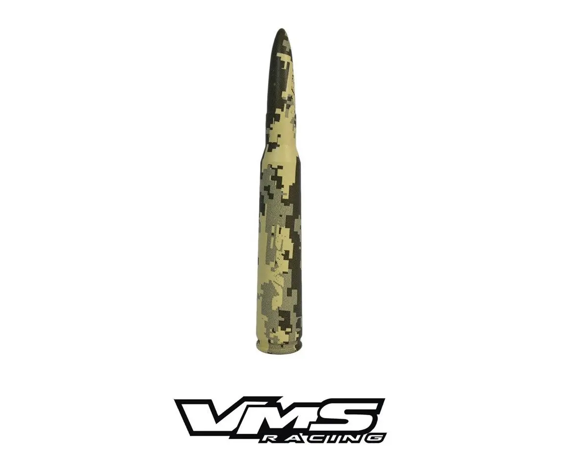 1 Piece 50 Caliber Cal Bullet Style Aluminum Short Antenna Kit Digital Camo Camouflage 5.5" Inches Long // Part # Sa033ca 1