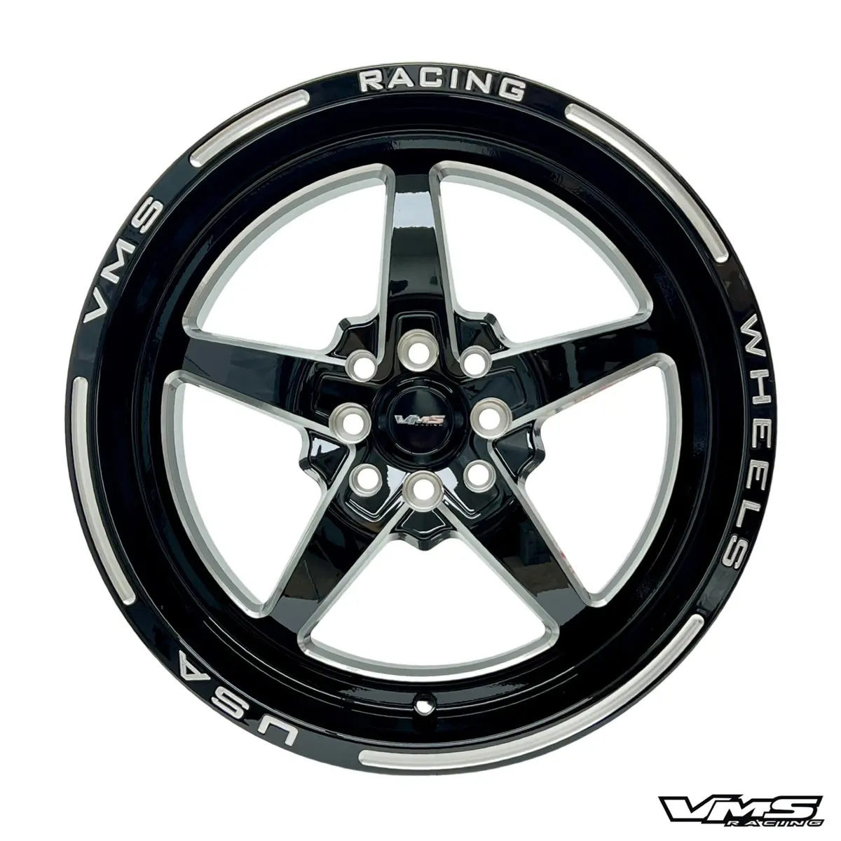 Street Drag Race V-Star Wheel 17X9 4X100/114.3 35 Offset Great For Honda Civic Crx Acura Integra Mitsubishi Mirage Nissan 240Sx Mazda Miata // Part # Vwst010 1